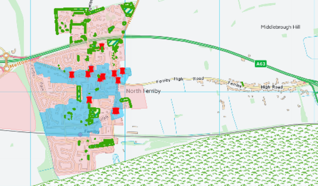 map of village showing conservation areas